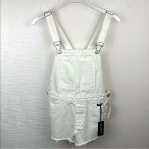 NWT BLANKNYC cut off white overalls